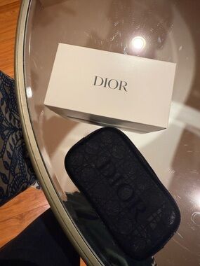 Dior Black MESH Pouch - authentic with box.